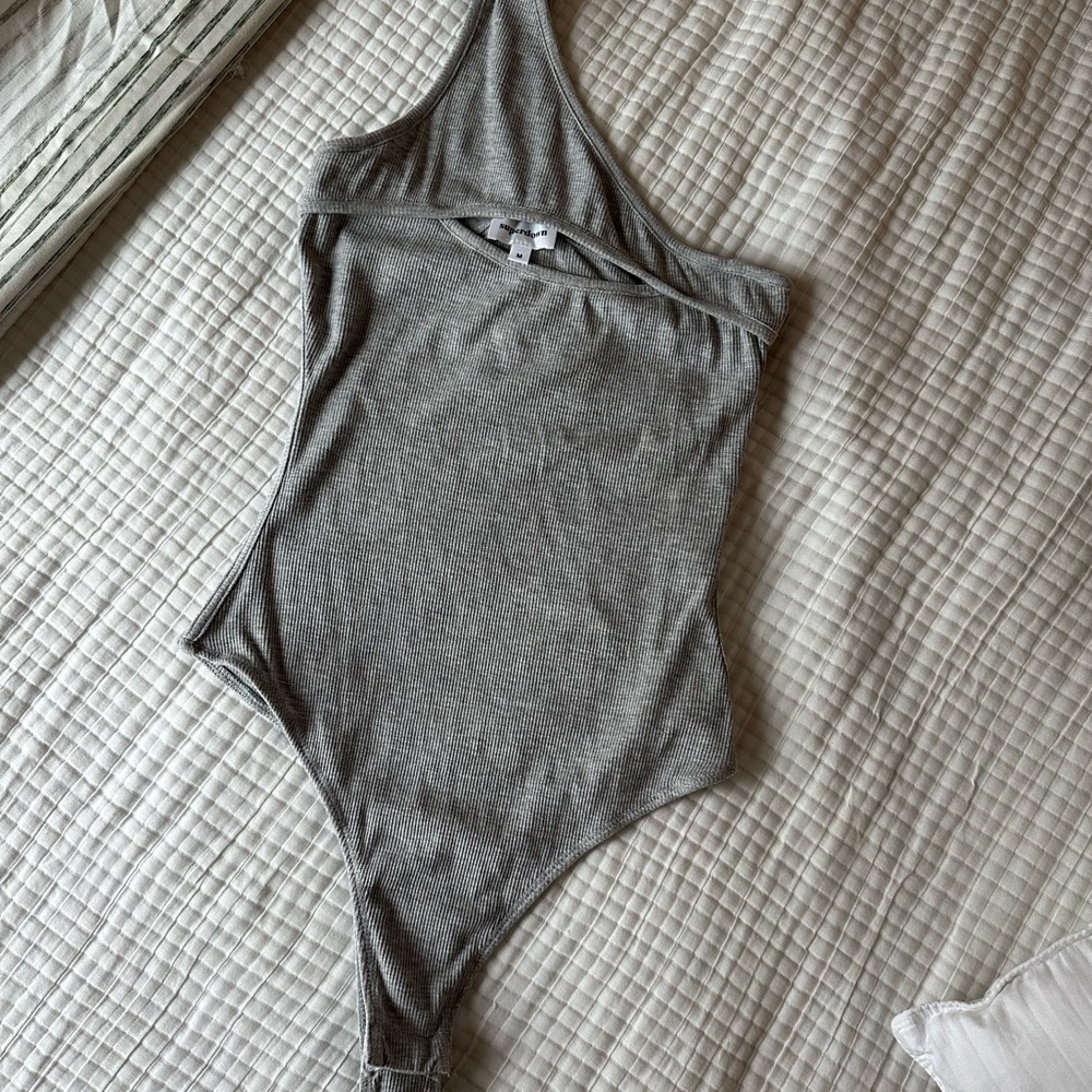 Sadra One Shoulder Bodysuit in Grey